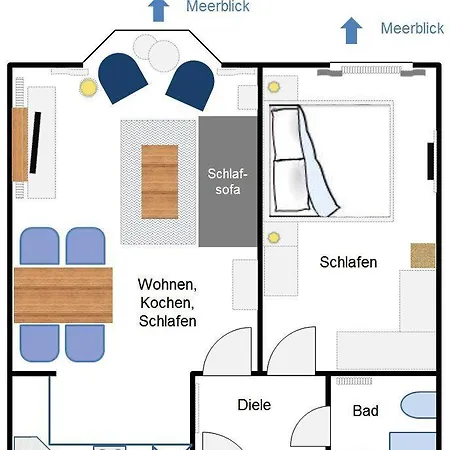 Апартаменты Haus Suedwind - 15 Вангероге